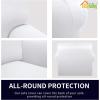 Easy-Going Fleece Stretch Sofa Slipcover Spandex Non-Slip Soft Couch Sofa Cover, Washable Furniture Protector with Anti-Skid Foam and Elastic Bottom for Kids, Pets(Loveseat, Dark Gray)(Snow White)