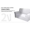 Easy-Going Fleece Stretch Sofa Slipcover Spandex Non-Slip Soft Couch Sofa Cover, Washable Furniture Protector with Anti-Skid Foam and Elastic Bottom for Kids, Pets(Loveseat, Dark Gray)(Snow White)