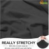Easy-Going Fleece Stretch Sofa Slipcover Spandex Non-Slip Soft Couch Sofa Cover, Washable Furniture Protector with Anti-Skid Foam and Elastic Bottom for Kids, Pets(Loveseat, Dark Gray)(Dark Gray)