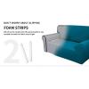 Easy-Going Fleece Stretch Sofa Slipcover Spandex Non-Slip Soft Couch Sofa Cover, Washable Furniture Protector with Anti-Skid Foam and Elastic Bottom for Kids, Pets(Loveseat, Dark Gray)(Peacock Blue)