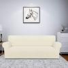 Easy-Going Fleece Stretch Sofa Slipcover Spandex Non-Slip Soft Couch Sofa Cover, Washable Furniture Protector with Anti-Skid Foam and Elastic Bottom for Kids, Pets(Loveseat, Dark Gray)(Ivory)