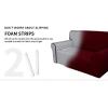 Easy-Going Fleece Stretch Sofa Slipcover Spandex Non-Slip Soft Couch Sofa Cover, Washable Furniture Protector with Anti-Skid Foam and Elastic Bottom for Kids, Pets(Loveseat, Dark Gray)(Wine)