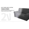 Easy-Going Fleece Stretch Sofa Slipcover Spandex Non-Slip Soft Couch Sofa Cover, Washable Furniture Protector with Anti-Skid Foam and Elastic Bottom for Kids, Pets(Loveseat, Dark Gray)(Dark Gray)