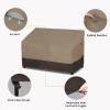 Easy-Going Heavy Duty 2 Seater Outdoor Loveseat Cover, Waterproof Windproof Patio Furniture Sofa Cover with Air Vent (58Wx32.5Dx31H inch, Gray/Dark Gray)(Camel/Dark Brown)