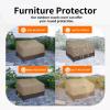 Easy-Going Heavy Duty 2 Seater Outdoor Loveseat Cover, Waterproof Windproof Patio Furniture Sofa Cover with Air Vent (58Wx32.5Dx31H inch, Gray/Dark Gray)(Camel/Dark Brown)