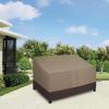 Easy-Going Heavy Duty 2 Seater Outdoor Loveseat Cover, Waterproof Windproof Patio Furniture Sofa Cover with Air Vent (58Wx32.5Dx31H inch, Gray/Dark Gray)(Camel/Dark Brown)