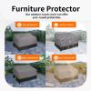 Easy-Going Heavy Duty 2 Seater Outdoor Loveseat Cover, Waterproof Windproof Patio Furniture Sofa Cover with Air Vent (58Wx32.5Dx31H inch, Gray/Dark Gray)(Gray/Black)