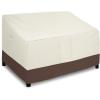 Easy-Going Heavy Duty 2 Seater Outdoor Loveseat Cover, Waterproof Windproof Patio Furniture Sofa Cover with Air Vent (58Wx32.5Dx31H inch, Gray/Dark Gray)(Beige/Dark Brown)
