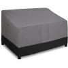 Easy-Going Heavy Duty 2 Seater Outdoor Loveseat Cover, Waterproof Windproof Patio Furniture Sofa Cover with Air Vent (58Wx32.5Dx31H inch, Gray/Dark Gray)(Gray/Black)
