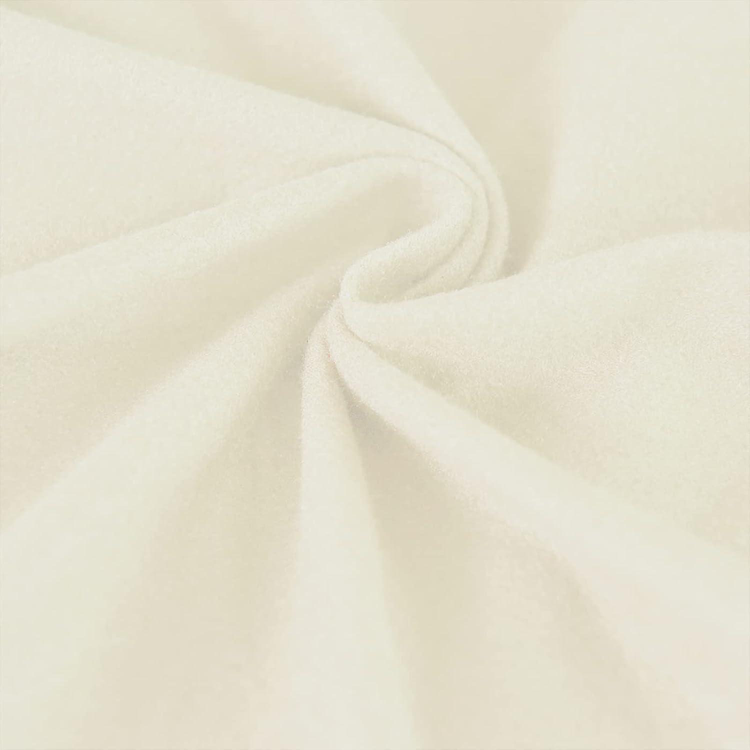 image:imageEasyGoing 2 Pieces Microfiber Stretch Sofa Slipcover Spandex Soft Fitted Sofa Couch Cover Washable Furniture Protector with Elastic Bottom KidsPet Oversized Sofa Light GrayIvory