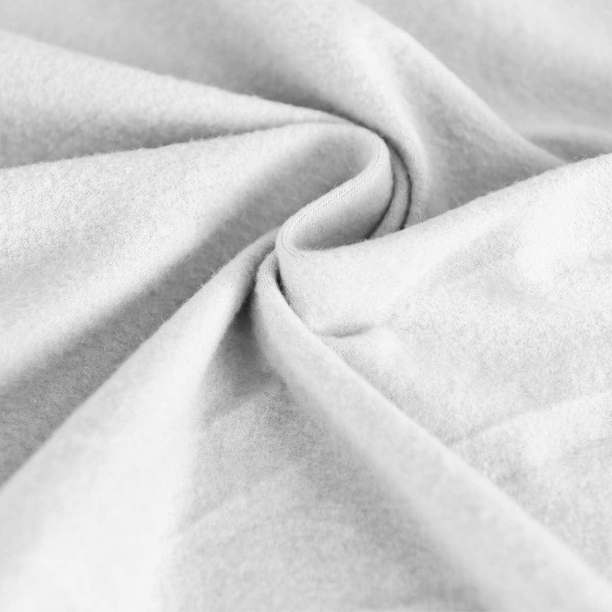 image:imageEasyGoing 2 Pieces Microfiber Stretch Sofa Slipcover Spandex Soft Fitted Sofa Couch Cover Washable Furniture Protector with Elastic Bottom KidsPet Oversized Sofa Light GraySnowwhite