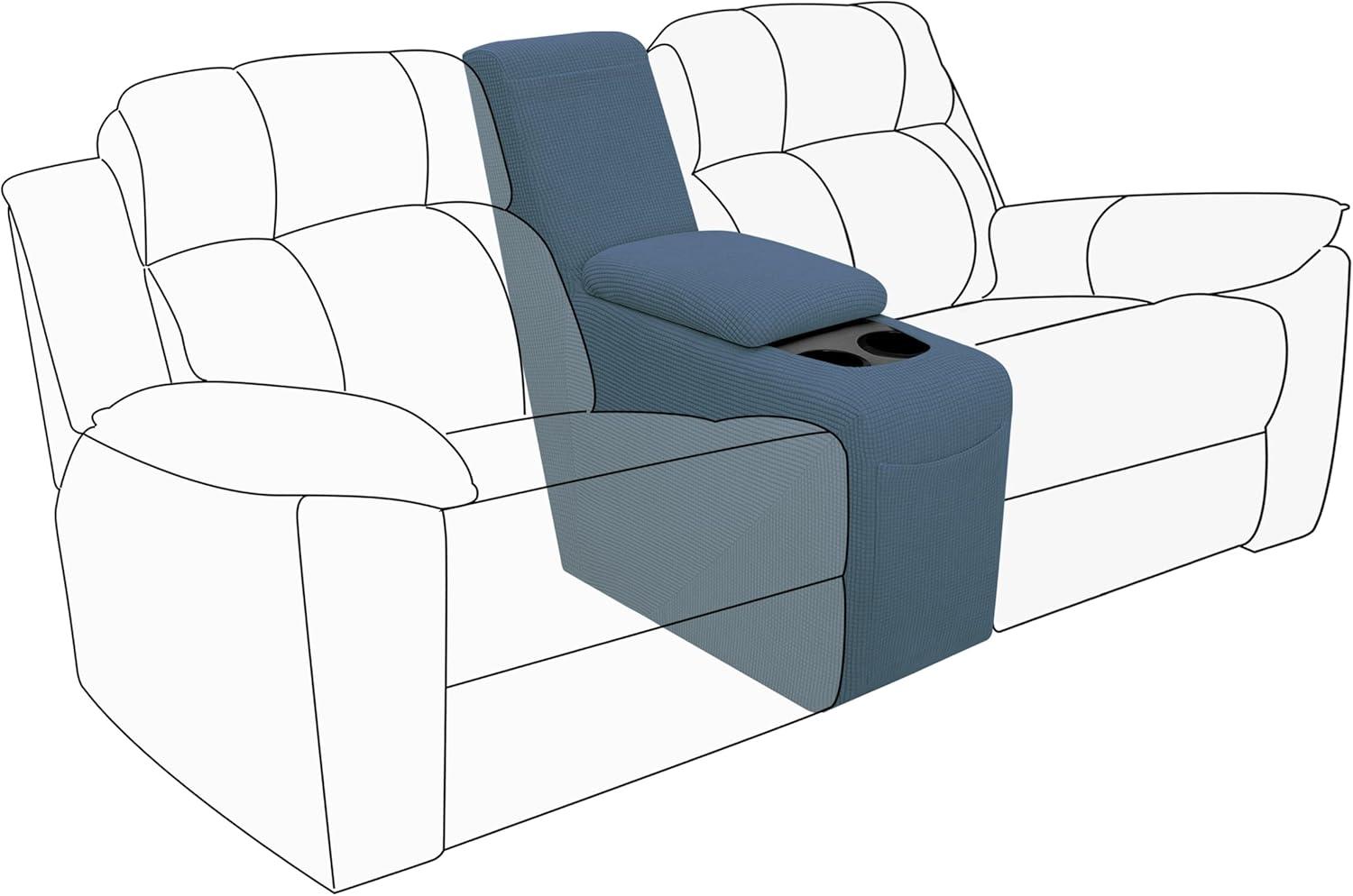 image:imageEasyGoing 8 Pieces Recliner Sofa Stretch Sofa Slipcover Sofa Cover Furniture Protector Couch Soft with Elastic Bottom Kids Spandex Jacquard Fabric Small Checks Dark GrayBluestone
