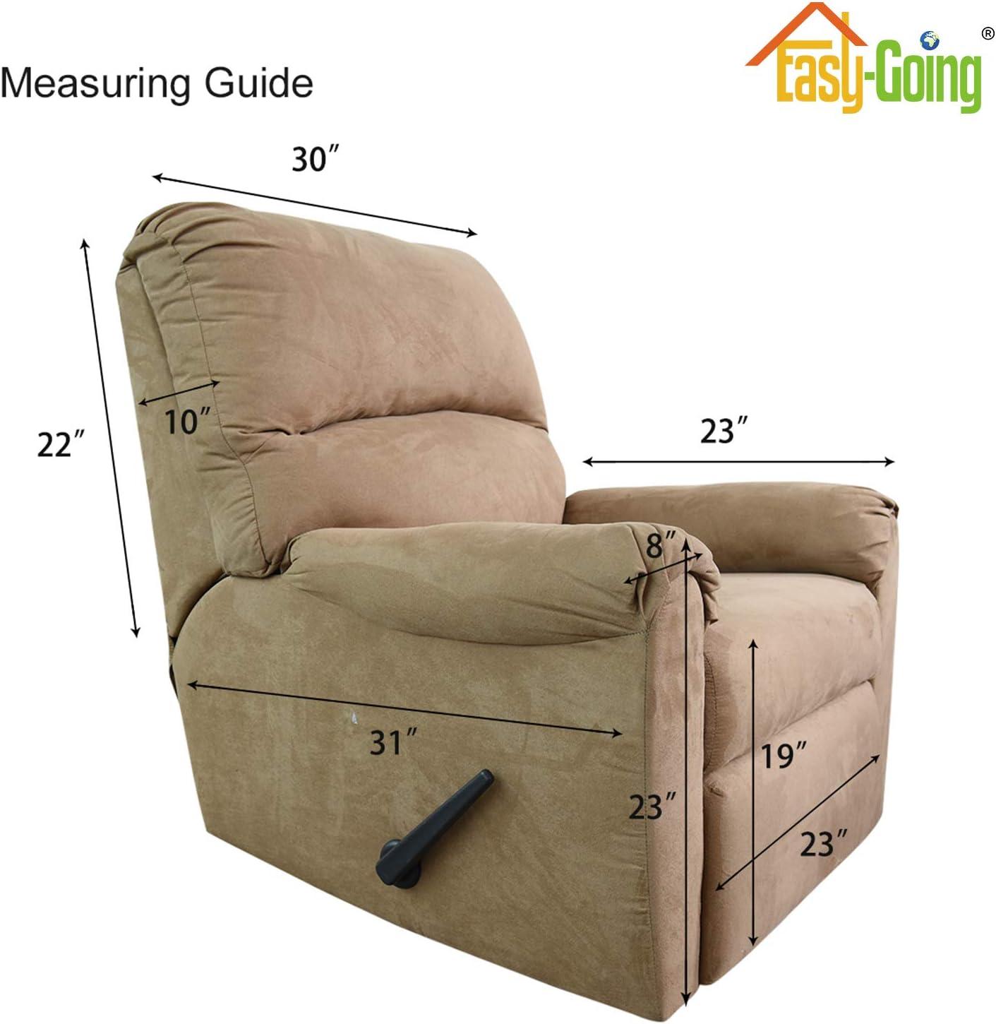 image:imageEasyGoing 8 Pieces Recliner Sofa Stretch Sofa Slipcover Sofa Cover Furniture Protector Couch Soft with Elastic Bottom Kids Spandex Jacquard Fabric Small Checks Dark GrayDark Blue