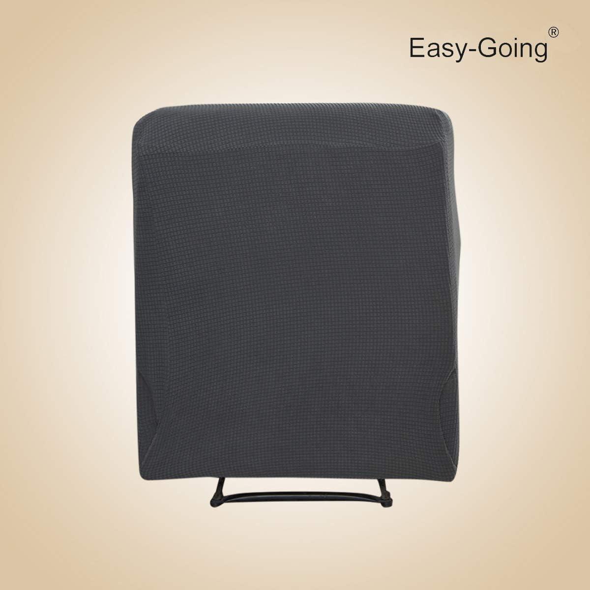 image:imageEasyGoing 8 Pieces Recliner Sofa Stretch Sofa Slipcover Sofa Cover Furniture Protector Couch Soft with Elastic Bottom Kids Spandex Jacquard Fabric Small Checks Dark GrayDark Gray