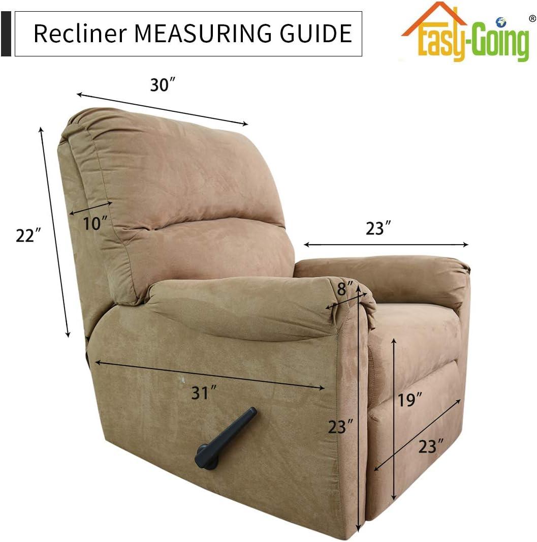 image:imageEasyGoing 8 Pieces Recliner Sofa Stretch Sofa Slipcover Sofa Cover Furniture Protector Couch Soft with Elastic Bottom Kids Spandex Jacquard Fabric Small Checks Dark GraySand