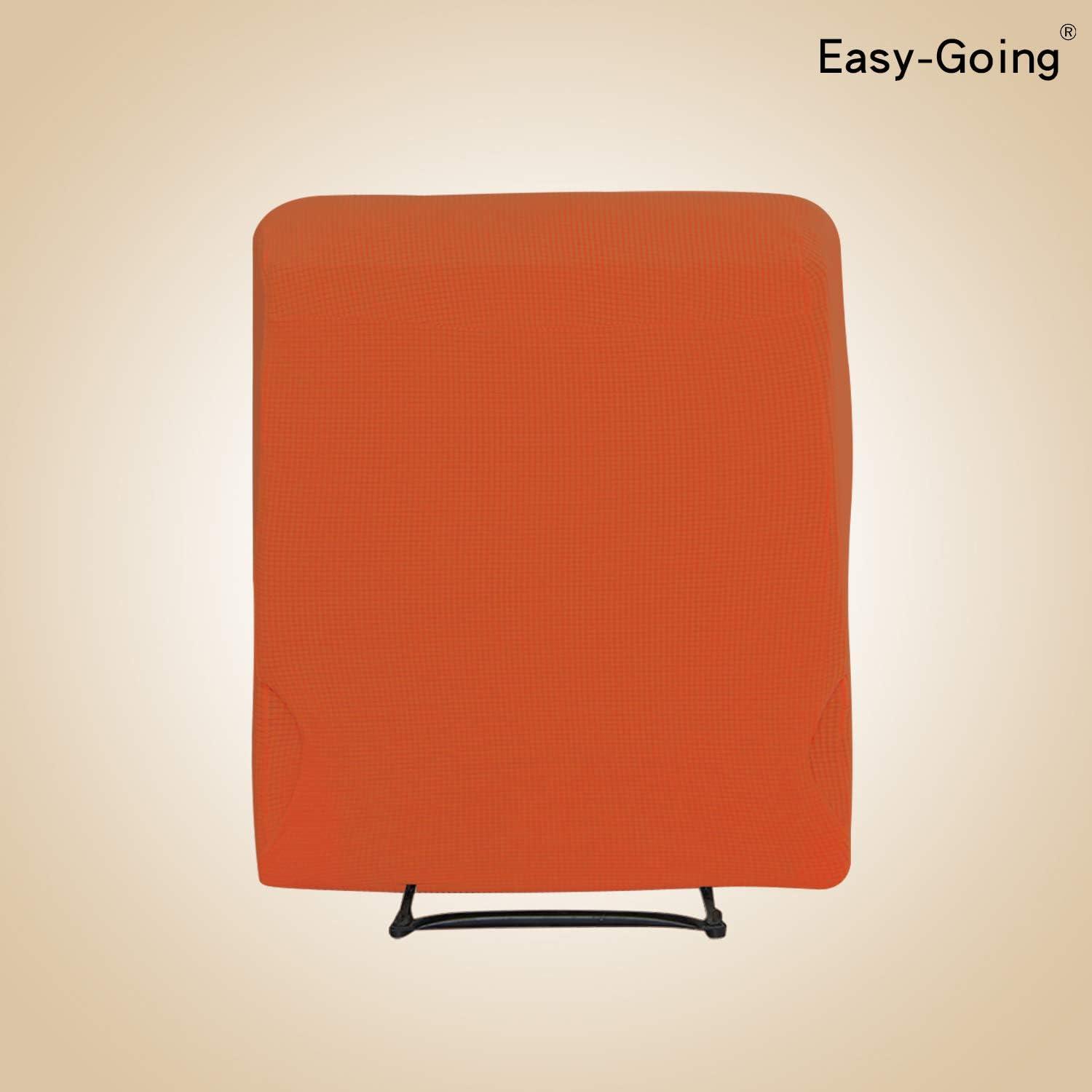 image:imageEasyGoing 8 Pieces Recliner Sofa Stretch Sofa Slipcover Sofa Cover Furniture Protector Couch Soft with Elastic Bottom Kids Spandex Jacquard Fabric Small Checks Dark GrayOrange
