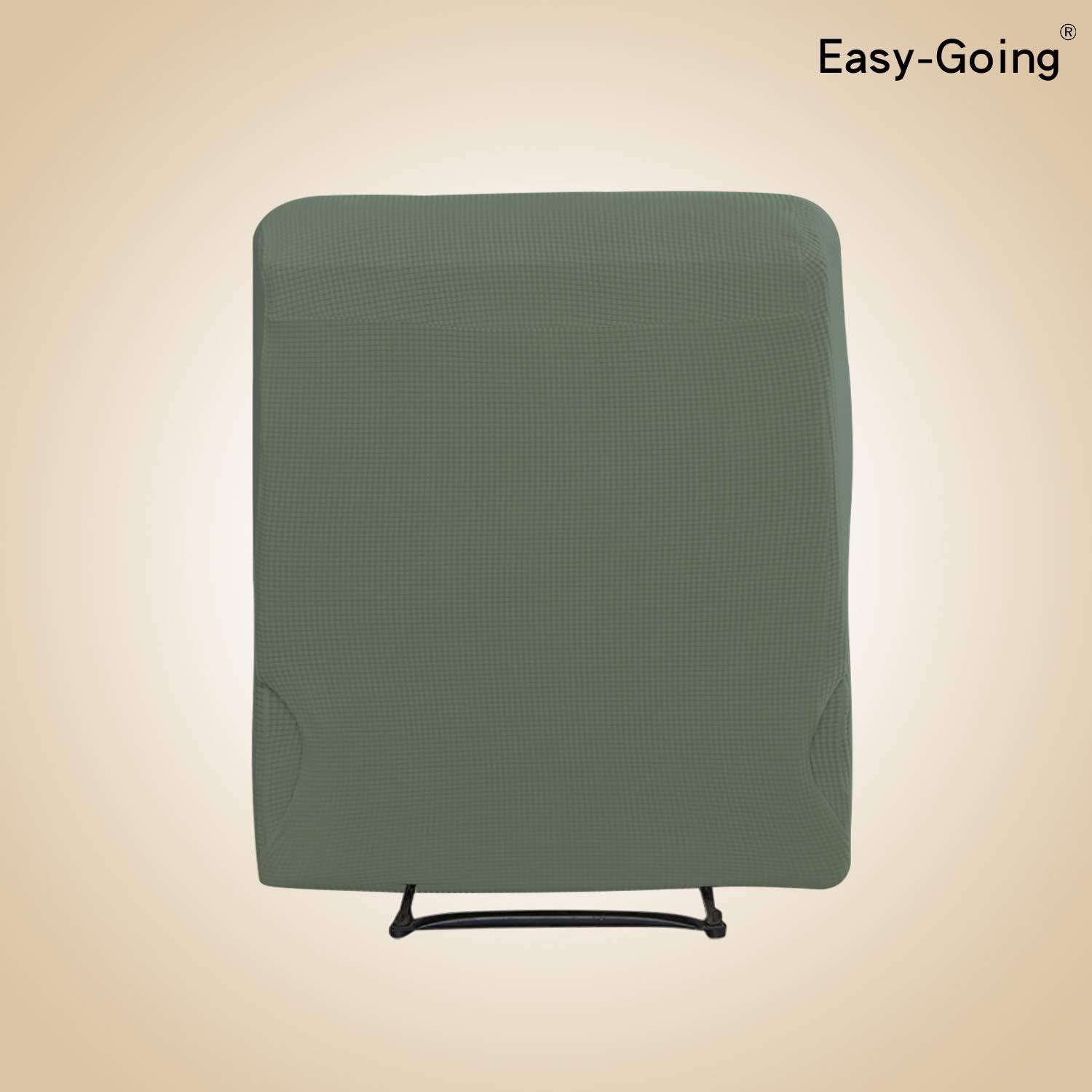 image:imageEasyGoing 8 Pieces Recliner Sofa Stretch Sofa Slipcover Sofa Cover Furniture Protector Couch Soft with Elastic Bottom Kids Spandex Jacquard Fabric Small Checks Dark GrayGreyish Green