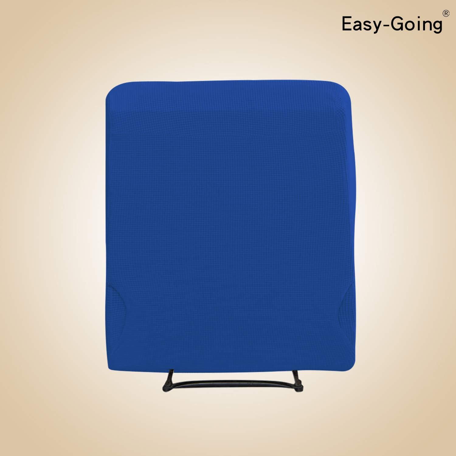 image:imageEasyGoing 8 Pieces Recliner Sofa Stretch Sofa Slipcover Sofa Cover Furniture Protector Couch Soft with Elastic Bottom Kids Spandex Jacquard Fabric Small Checks Dark GrayClassic Blue