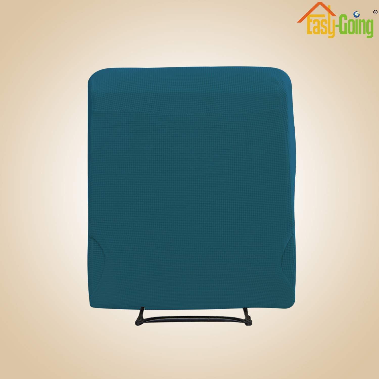 image:imageEasyGoing 8 Pieces Recliner Sofa Stretch Sofa Slipcover Sofa Cover Furniture Protector Couch Soft with Elastic Bottom Kids Spandex Jacquard Fabric Small Checks Dark GrayPeacock Blue