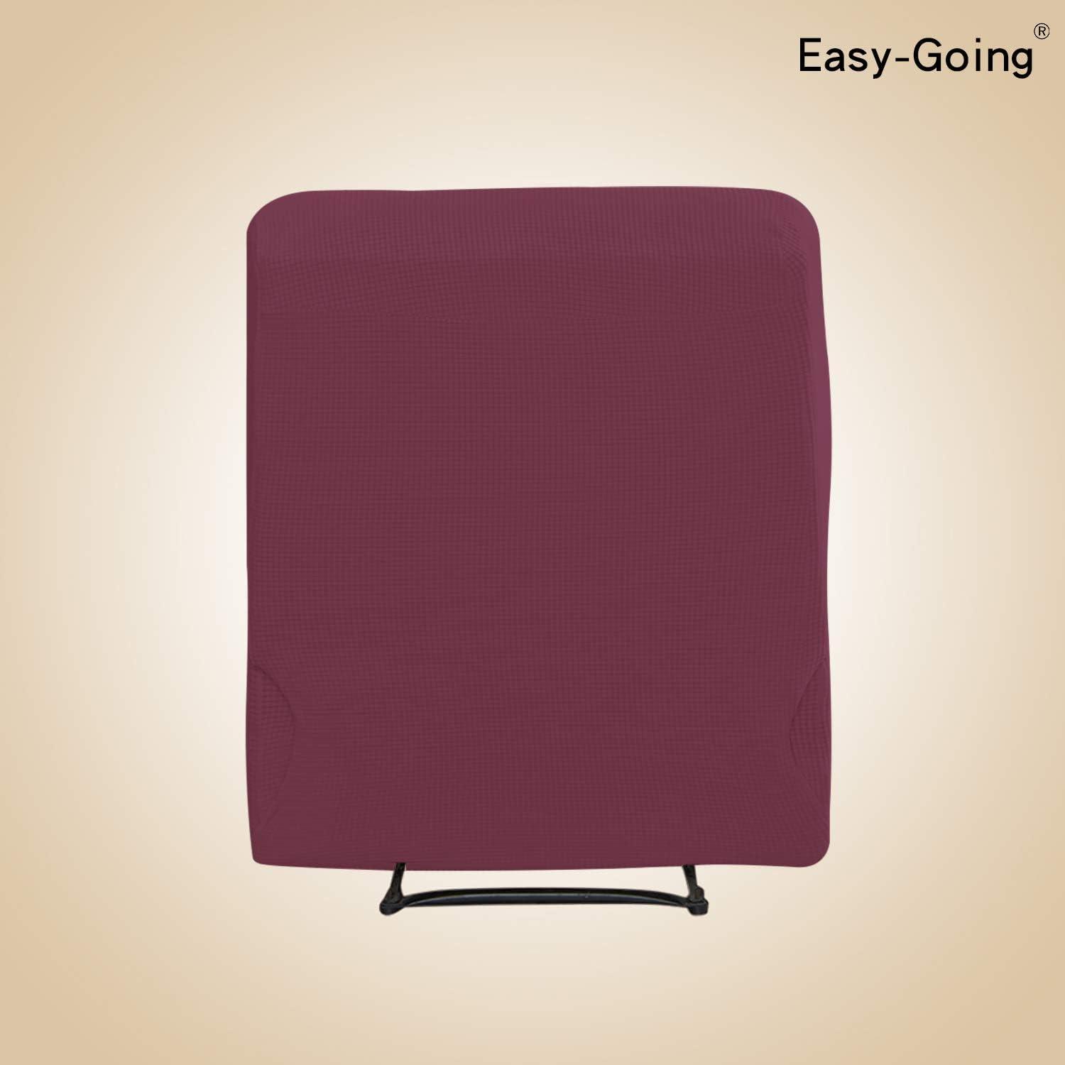 image:imageEasyGoing 8 Pieces Recliner Sofa Stretch Sofa Slipcover Sofa Cover Furniture Protector Couch Soft with Elastic Bottom Kids Spandex Jacquard Fabric Small Checks Dark GrayAsh Rose