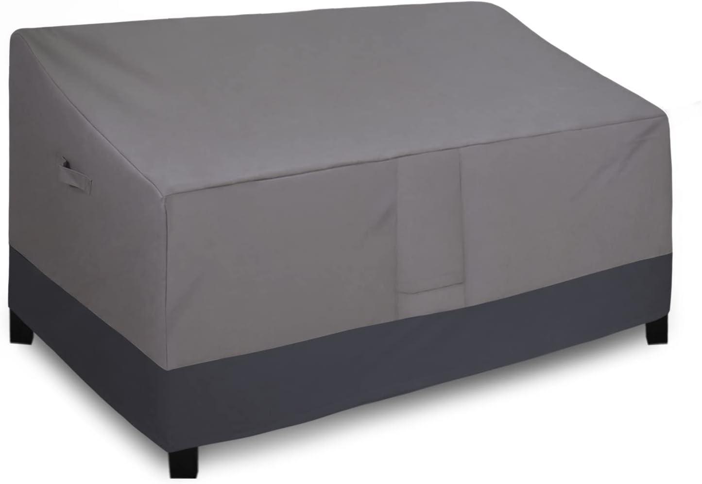 image:imageEasyGoing Heavy Duty 2 Seater Outdoor Loveseat Cover Waterproof Windproof Patio Furniture Sofa Cover with Air Vent 58Wx325Dx31H inch GrayDark GrayGrayDark Gray