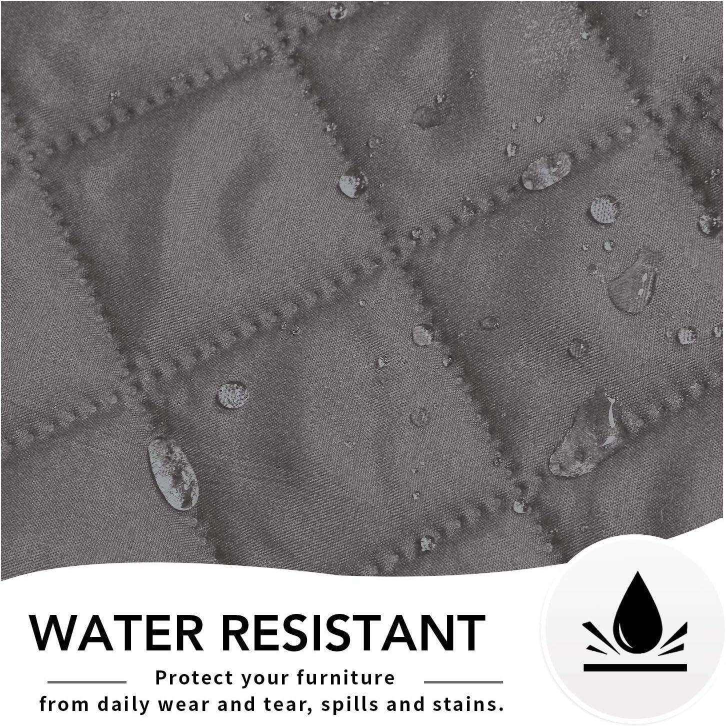 image:imageEasyGoing Reversible Oversized Couch Cover for 3 Cushion Couch Sofa Cover for Dogs Water Resistant Furniture Protector Cover with Foam Sticks for Pet Oversized Sofa GrayLight GrayGrayIvory