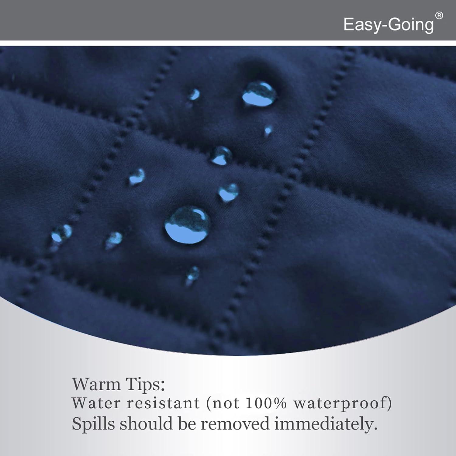 image:imageEasyGoing Reversible Oversized Couch Cover for 3 Cushion Couch Sofa Cover for Dogs Water Resistant Furniture Protector Cover with Foam Sticks for Pet Oversized Sofa GrayLight GrayNavyIvory