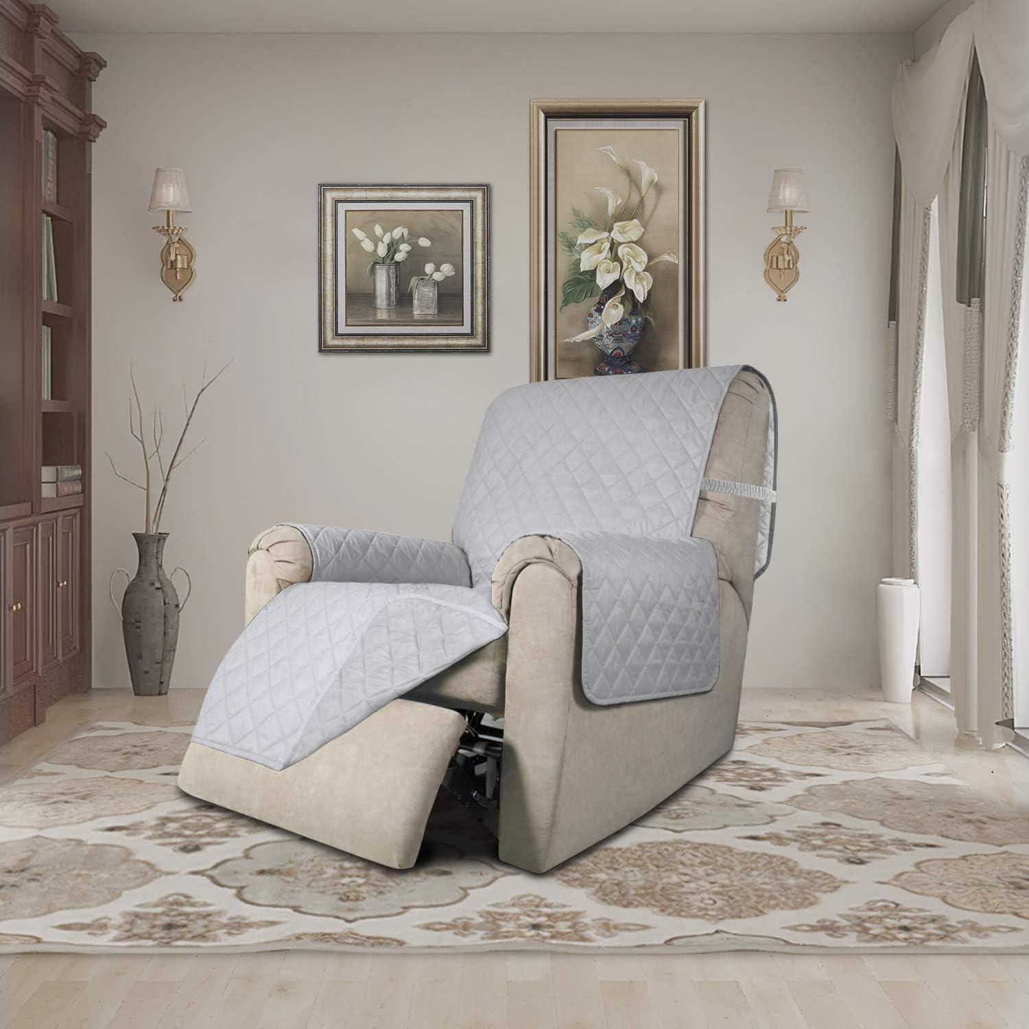 image:imageEasyGoing Reversible Oversized Couch Cover for 3 Cushion Couch Sofa Cover for Dogs Water Resistant Furniture Protector Cover with Foam Sticks for Pet Oversized Sofa GrayLight GrayLight GrayLight Gray