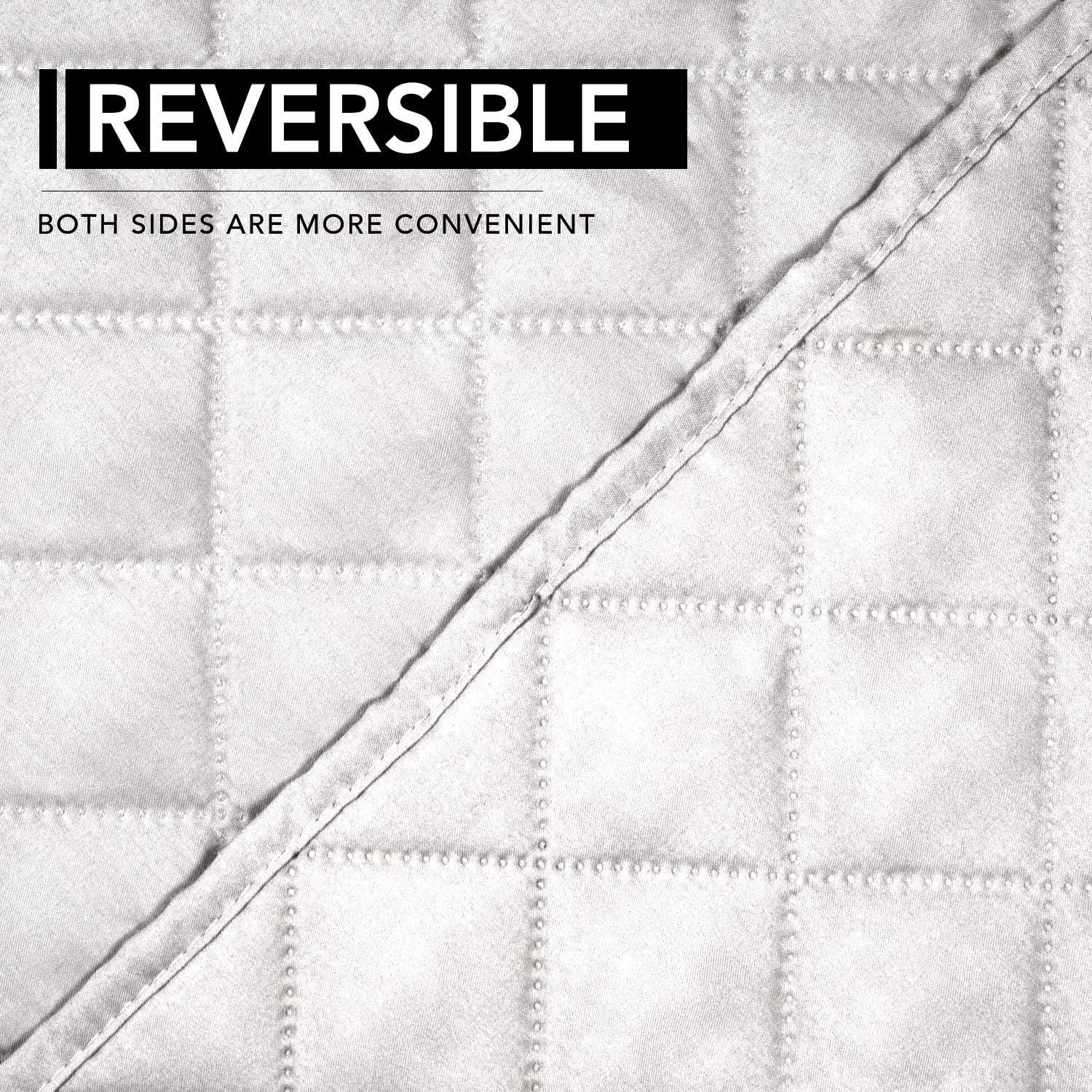 image:imageEasyGoing Reversible Oversized Couch Cover for 3 Cushion Couch Sofa Cover for Dogs Water Resistant Furniture Protector Cover with Foam Sticks for Pet Oversized Sofa GrayLight GrayWhiteWhite