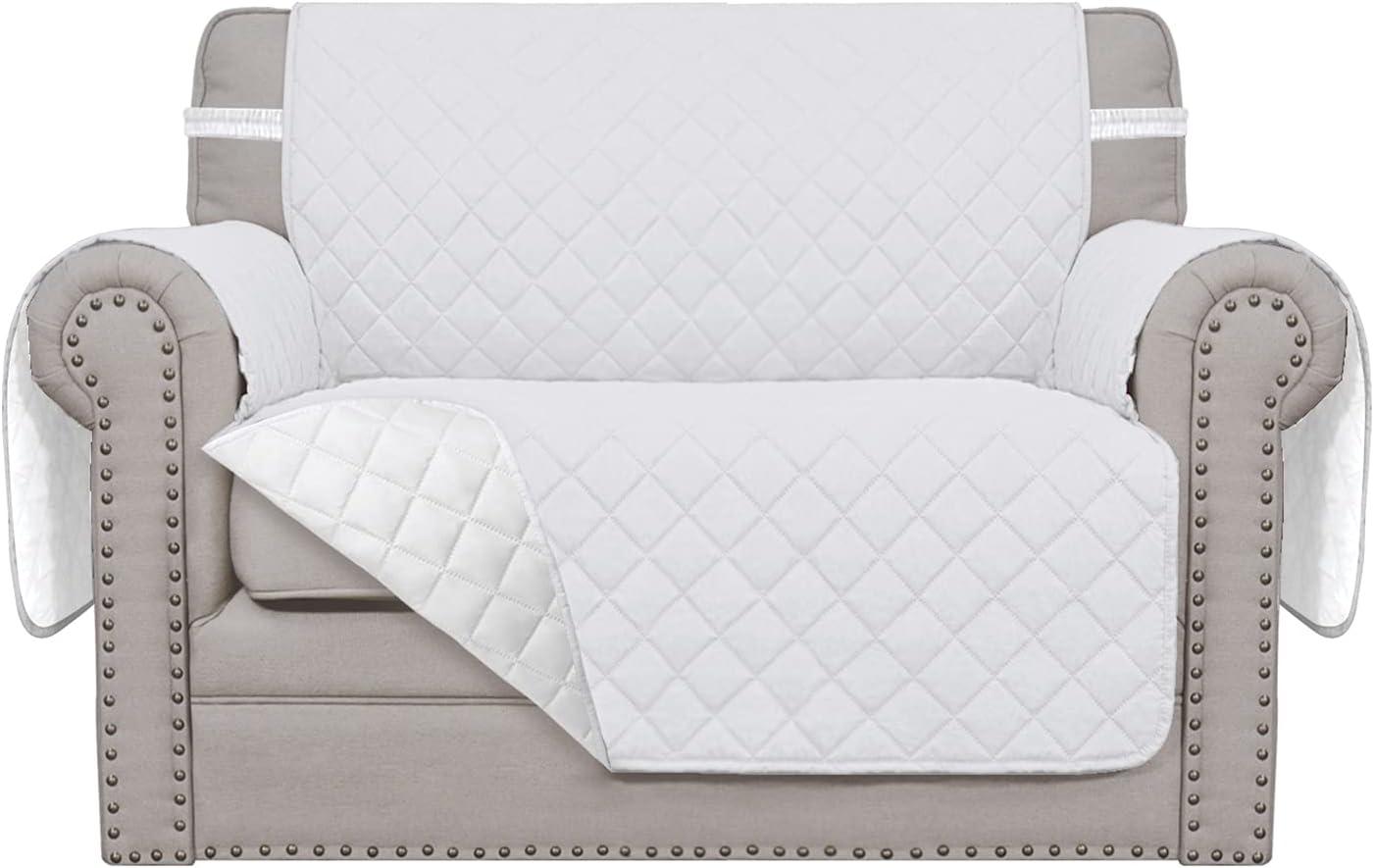 image:imageEasyGoing Reversible Oversized Couch Cover for 3 Cushion Couch Sofa Cover for Dogs Water Resistant Furniture Protector Cover with Foam Sticks for Pet Oversized Sofa GrayLight GrayWhiteWhite
