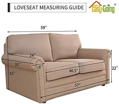 image:imageEasyGoing Reversible Oversized Couch Cover for 3 Cushion Couch Sofa Cover for Dogs Water Resistant Furniture Protector Cover with Foam Sticks for Pet Oversized Sofa GrayLight GrayNavyIvory