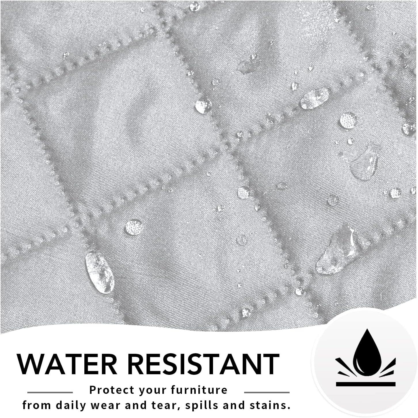 image:imageEasyGoing Reversible Oversized Couch Cover for 3 Cushion Couch Sofa Cover for Dogs Water Resistant Furniture Protector Cover with Foam Sticks for Pet Oversized Sofa GrayLight GrayLight GrayLight Gray