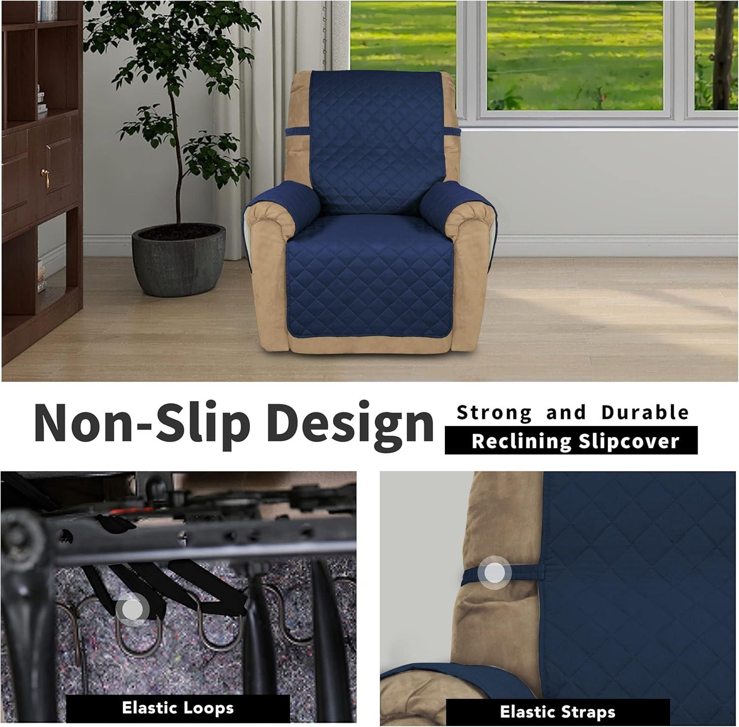 image:imageEasyGoing Reversible Oversized Couch Cover for 3 Cushion Couch Sofa Cover for Dogs Water Resistant Furniture Protector Cover with Foam Sticks for Pet Oversized Sofa GrayLight GrayNavyIvory