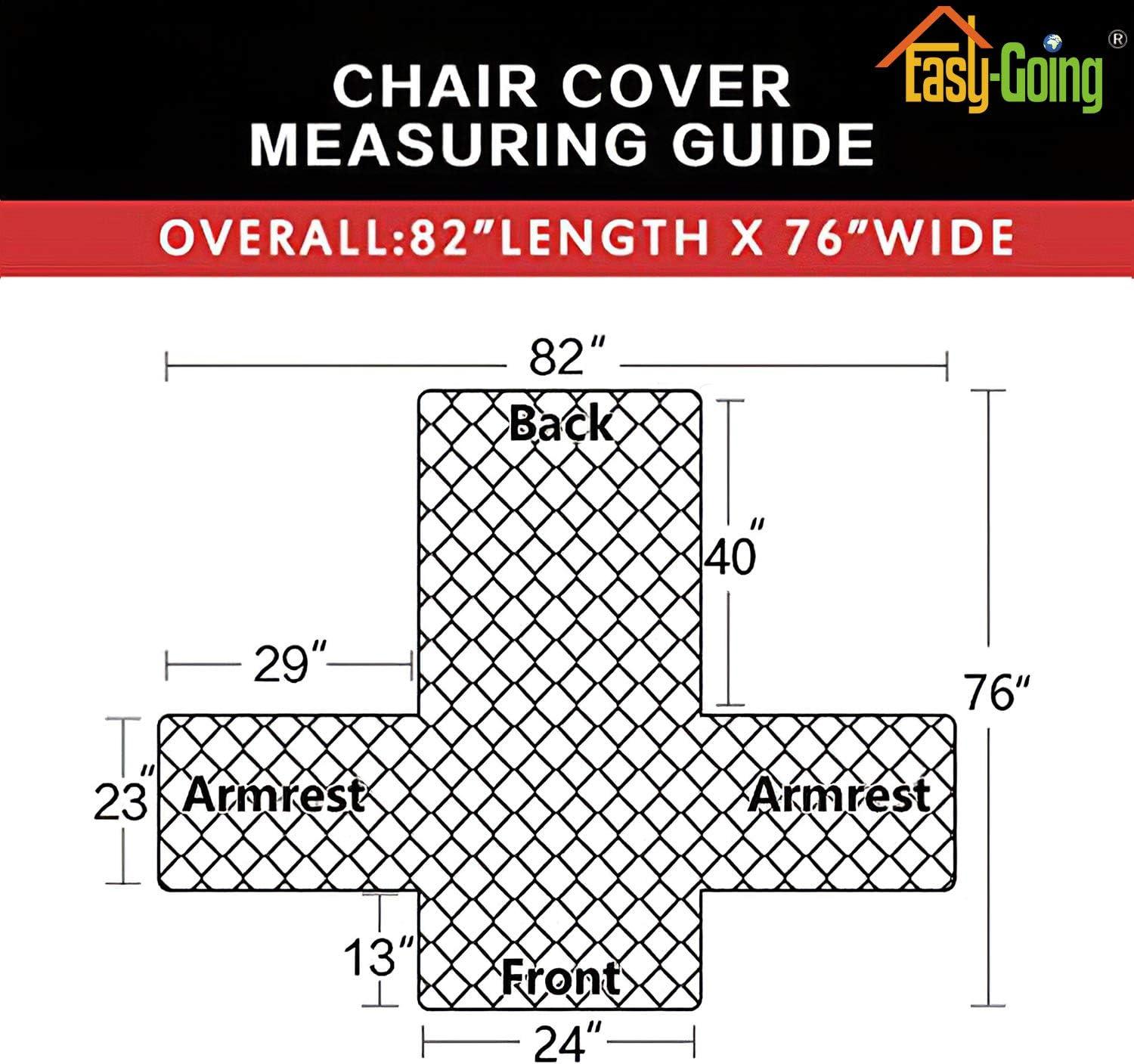 image:imageEasyGoing Reversible Oversized Couch Cover for 3 Cushion Couch Sofa Cover for Dogs Water Resistant Furniture Protector Cover with Foam Sticks for Pet Oversized Sofa GrayLight GrayGrayIvory