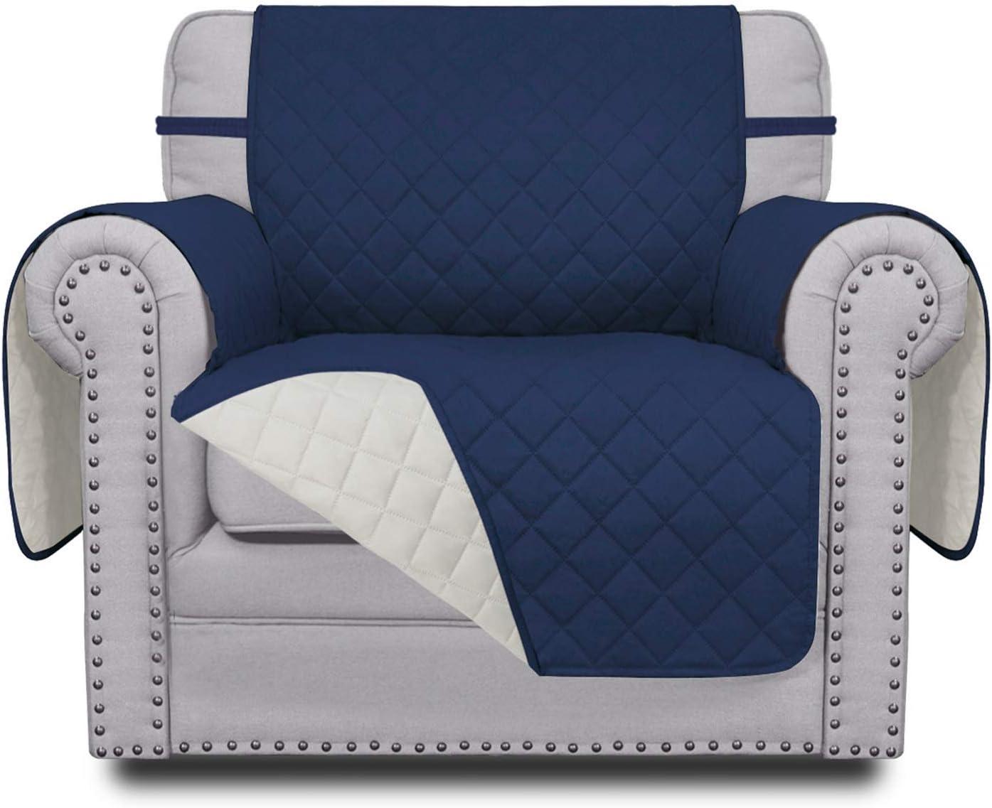 image:imageEasyGoing Reversible Oversized Couch Cover for 3 Cushion Couch Sofa Cover for Dogs Water Resistant Furniture Protector Cover with Foam Sticks for Pet Oversized Sofa GrayLight GrayNavyIvory
