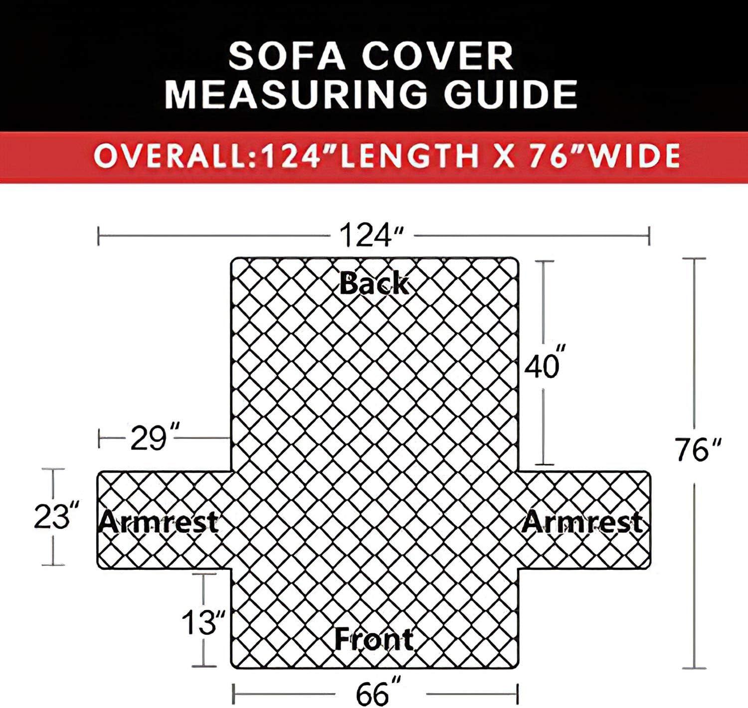 image:imageEasyGoing Reversible Oversized Couch Cover for 3 Cushion Couch Sofa Cover for Dogs Water Resistant Furniture Protector Cover with Foam Sticks for Pet Oversized Sofa GrayLight GrayLight GrayLight Gray