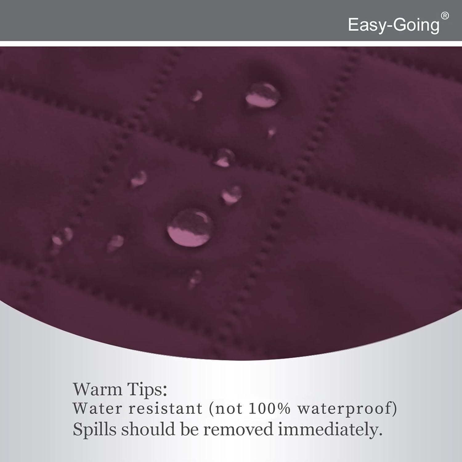 image:imageEasyGoing Reversible Oversized Couch Cover for 3 Cushion Couch Sofa Cover for Dogs Water Resistant Furniture Protector Cover with Foam Sticks for Pet Oversized Sofa GrayLight GrayWineBeige