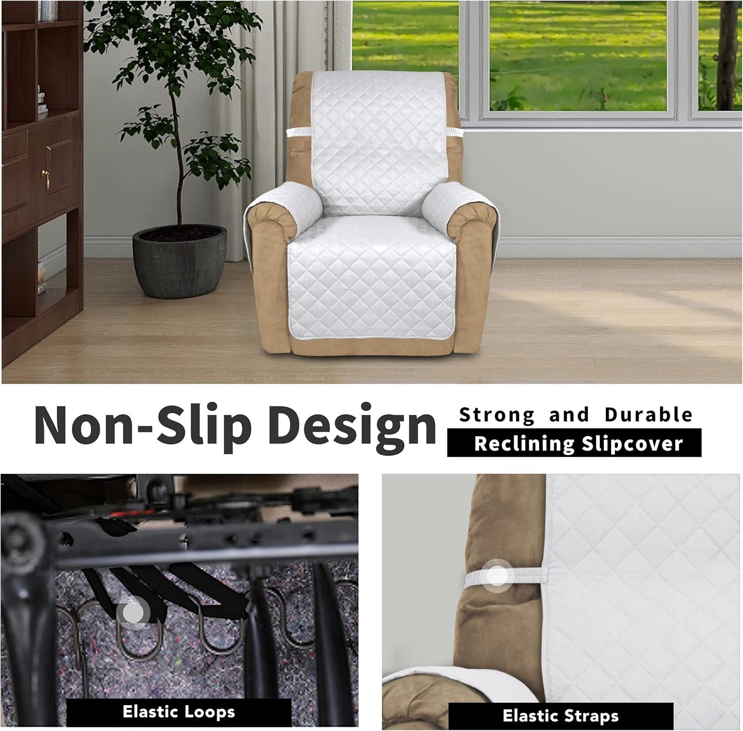 image:imageEasyGoing Reversible Oversized Couch Cover for 3 Cushion Couch Sofa Cover for Dogs Water Resistant Furniture Protector Cover with Foam Sticks for Pet Oversized Sofa GrayLight GrayWhiteWhite