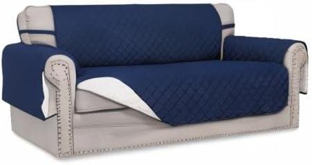 image:imageEasyGoing Reversible Oversized Couch Cover for 3 Cushion Couch Sofa Cover for Dogs Water Resistant Furniture Protector Cover with Foam Sticks for Pet Oversized Sofa GrayLight GrayNavyIvory