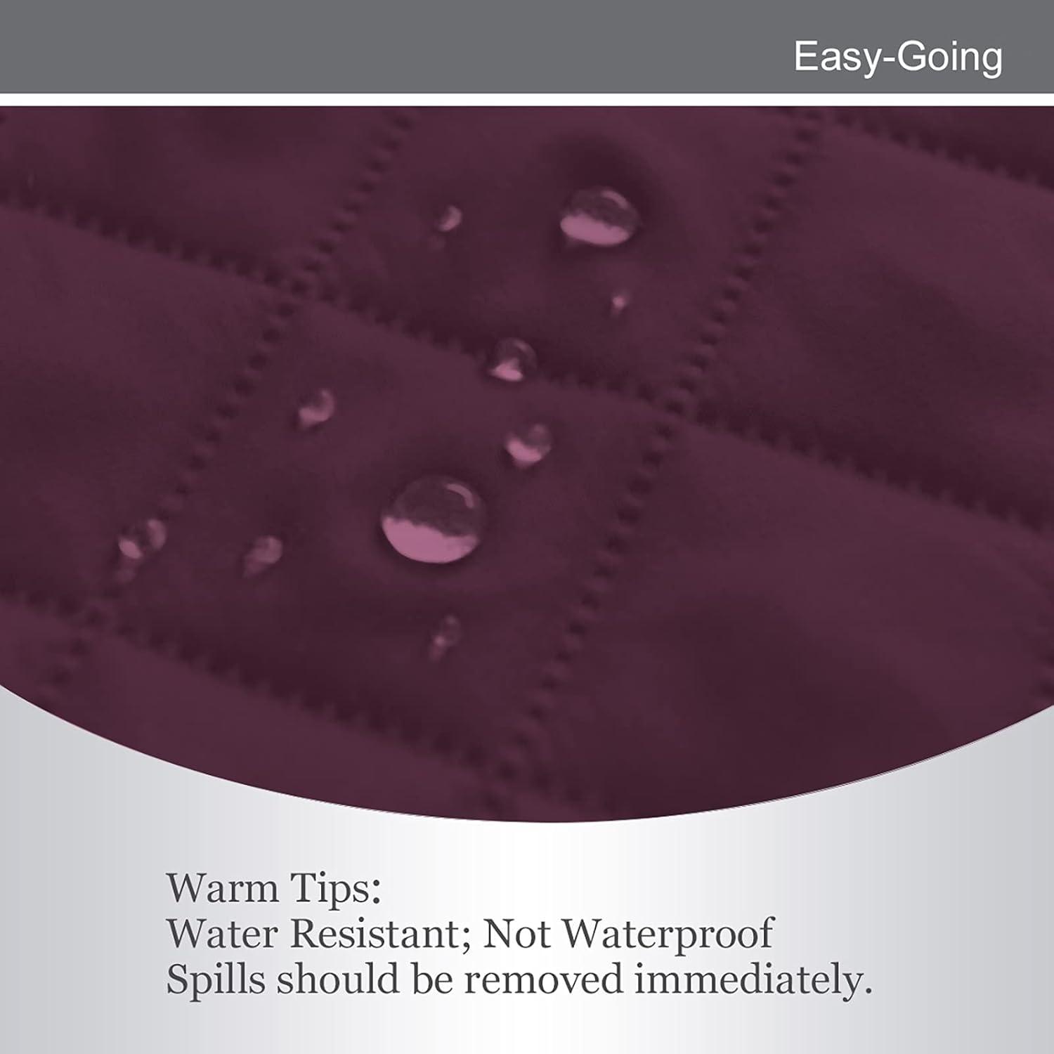 image:imageEasyGoing Reversible Oversized Couch Cover for 3 Cushion Couch Sofa Cover for Dogs Water Resistant Furniture Protector Cover with Foam Sticks for Pet Oversized Sofa GrayLight GrayWineBeige