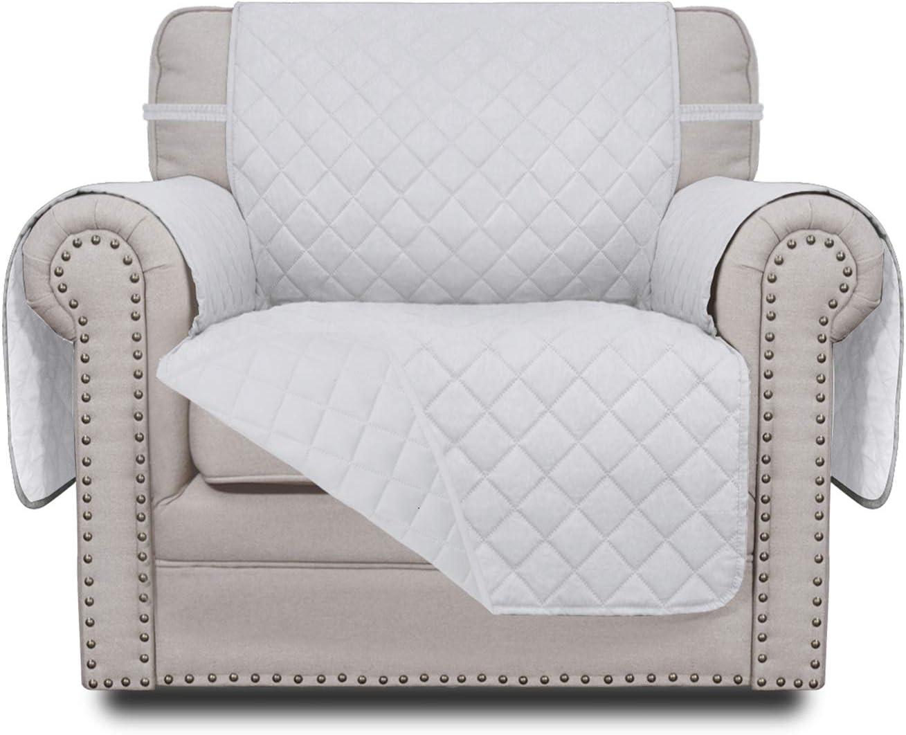 image:imageEasyGoing Reversible Oversized Couch Cover for 3 Cushion Couch Sofa Cover for Dogs Water Resistant Furniture Protector Cover with Foam Sticks for Pet Oversized Sofa GrayLight GrayWhiteWhite