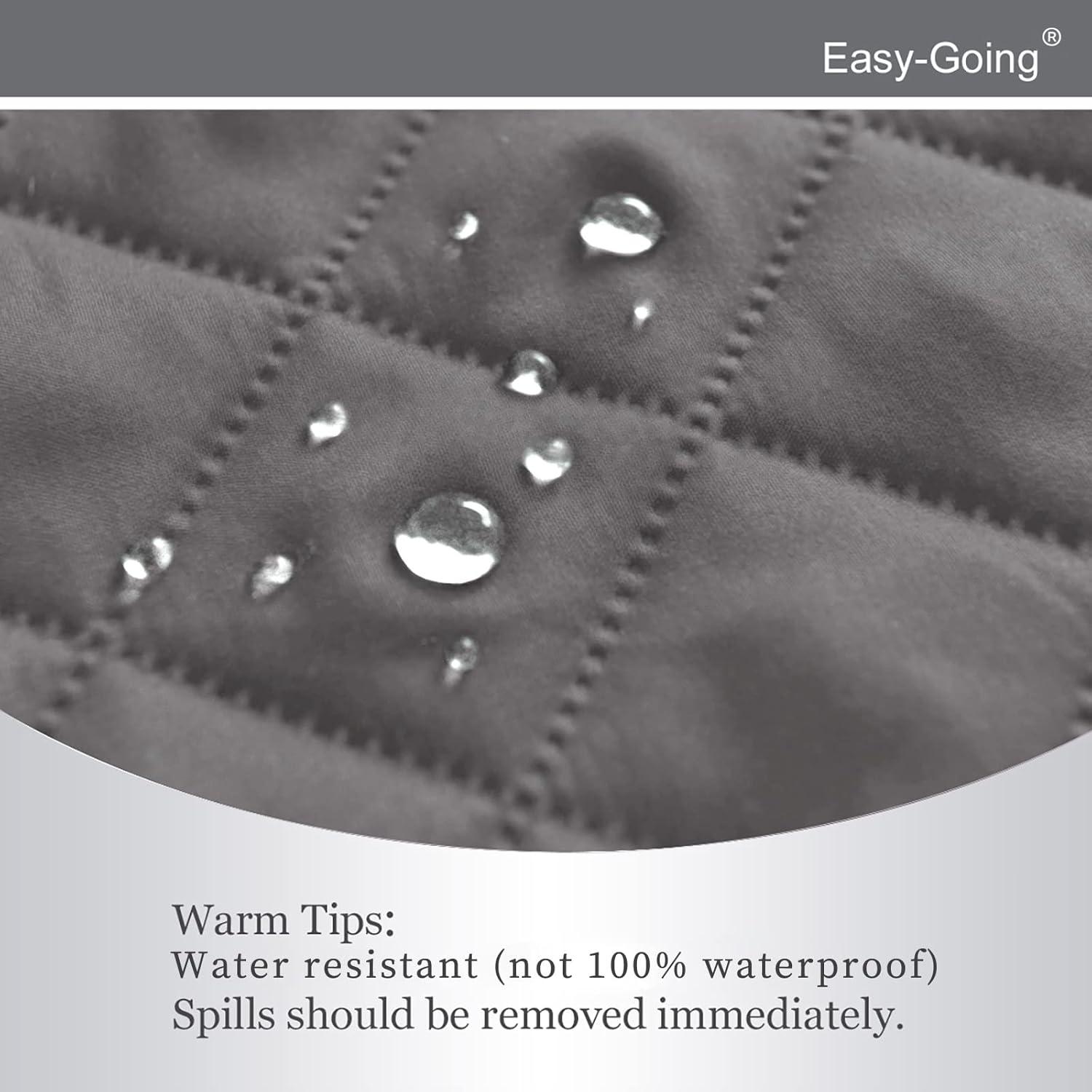 image:imageEasyGoing Reversible Oversized Couch Cover for 3 Cushion Couch Sofa Cover for Dogs Water Resistant Furniture Protector Cover with Foam Sticks for Pet Oversized Sofa GrayLight GrayGrayIvory