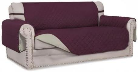 image:imageEasyGoing Reversible Oversized Couch Cover for 3 Cushion Couch Sofa Cover for Dogs Water Resistant Furniture Protector Cover with Foam Sticks for Pet Oversized Sofa GrayLight GrayWineBeige