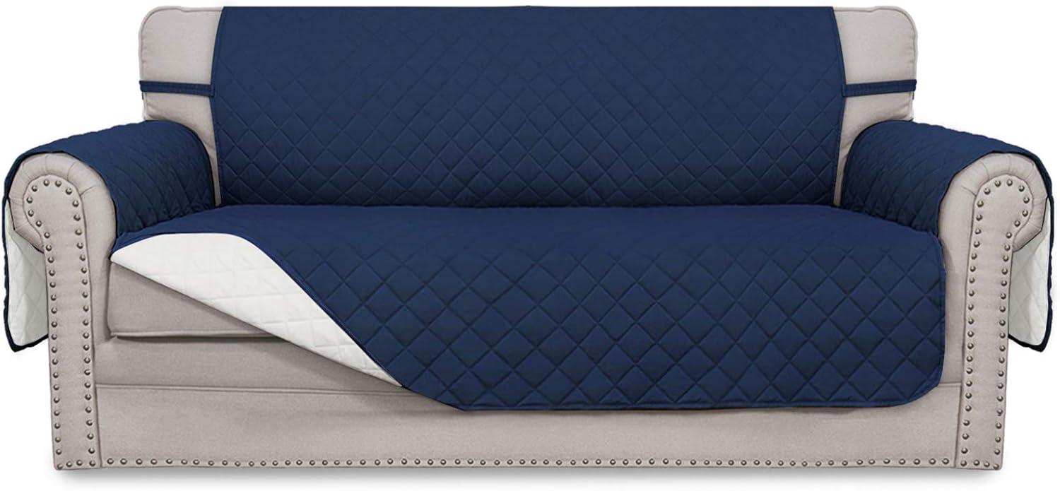 image:imageEasyGoing Reversible Oversized Couch Cover for 3 Cushion Couch Sofa Cover for Dogs Water Resistant Furniture Protector Cover with Foam Sticks for Pet Oversized Sofa GrayLight GrayNavyIvory