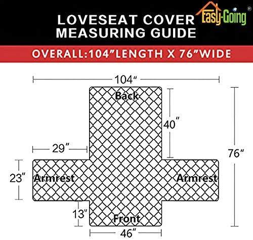 image:imageEasyGoing Reversible Oversized Couch Cover for 3 Cushion Couch Sofa Cover for Dogs Water Resistant Furniture Protector Cover with Foam Sticks for Pet Oversized Sofa GrayLight GrayNavyIvory