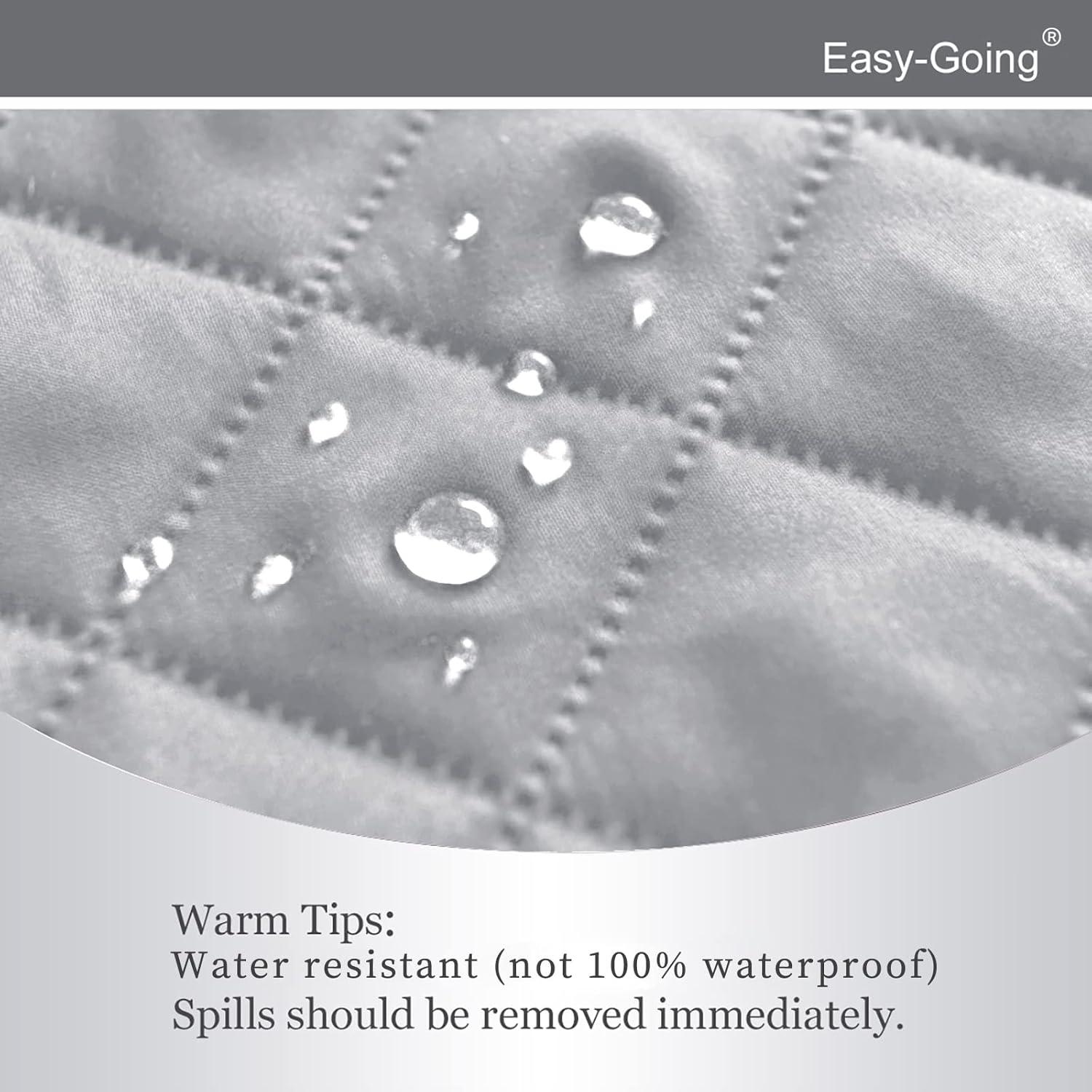 image:imageEasyGoing Reversible Oversized Couch Cover for 3 Cushion Couch Sofa Cover for Dogs Water Resistant Furniture Protector Cover with Foam Sticks for Pet Oversized Sofa GrayLight GrayLight GrayLight Gray