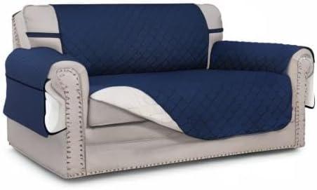 image:imageEasyGoing Reversible Oversized Couch Cover for 3 Cushion Couch Sofa Cover for Dogs Water Resistant Furniture Protector Cover with Foam Sticks for Pet Oversized Sofa GrayLight GrayNavyIvory