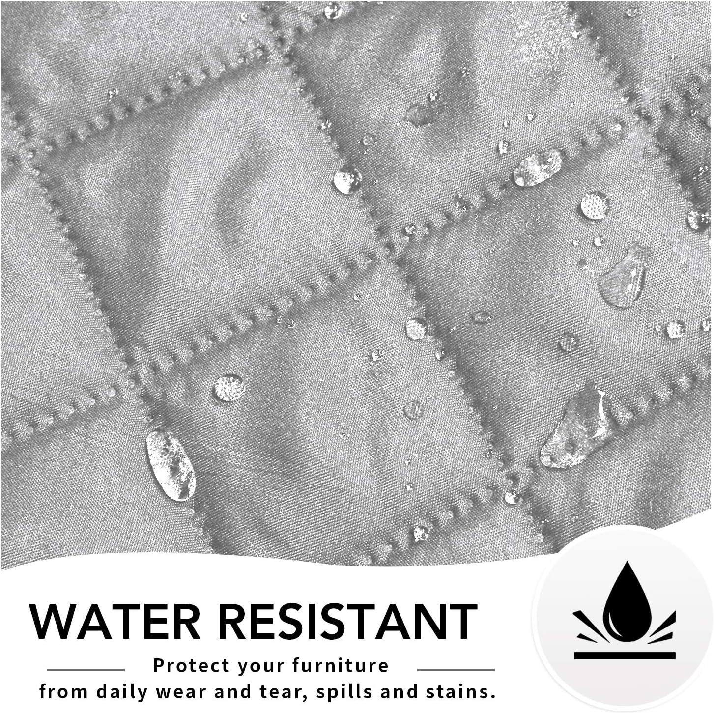 image:imageEasyGoing Reversible Oversized Couch Cover for 3 Cushion Couch Sofa Cover for Dogs Water Resistant Furniture Protector Cover with Foam Sticks for Pet Oversized Sofa GrayLight GrayLight GrayLight Gray