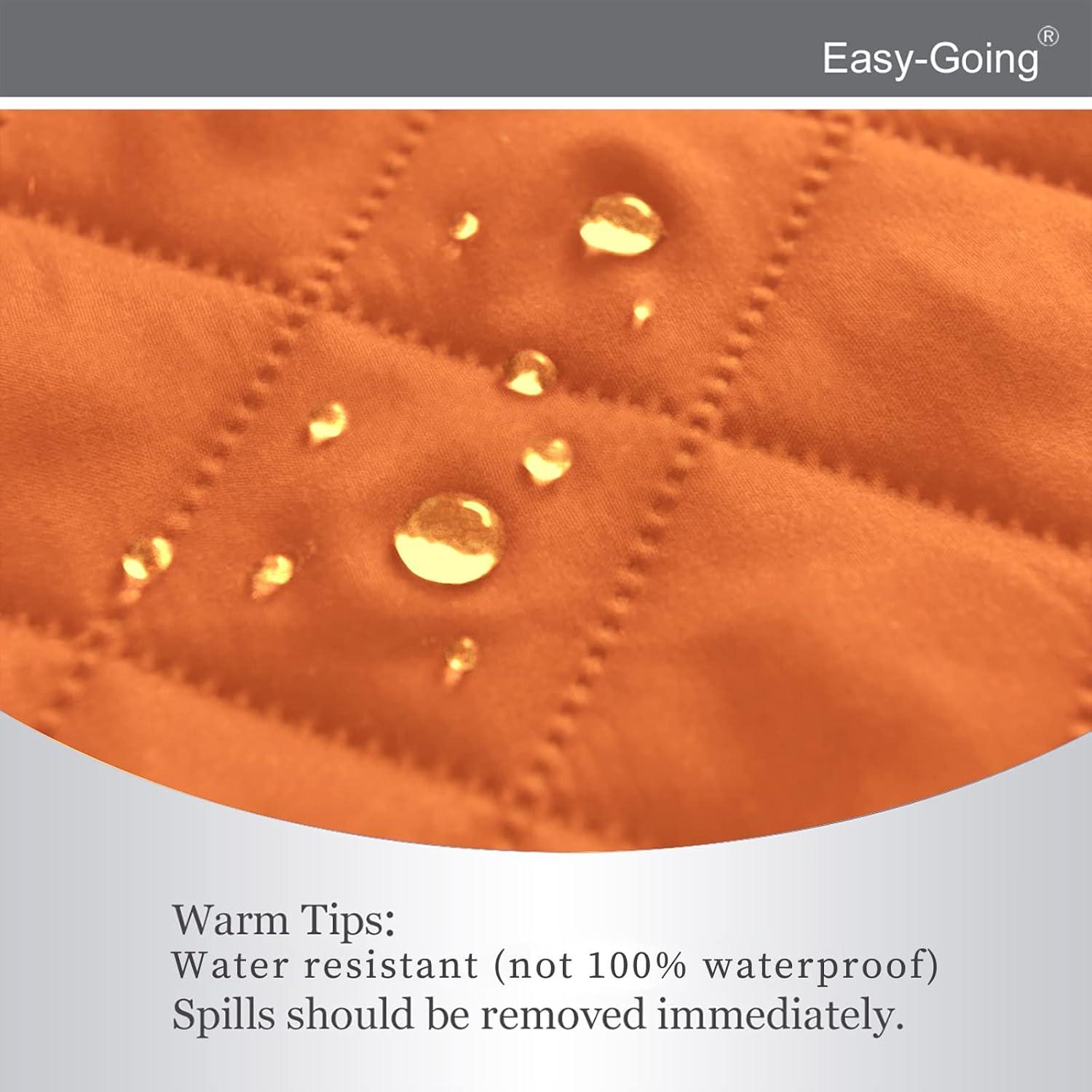 image:imageEasyGoing Reversible Oversized Couch Cover for 3 Cushion Couch Sofa Cover for Dogs Water Resistant Furniture Protector Cover with Foam Sticks for Pet Oversized Sofa GrayLight GrayOrangeBlack
