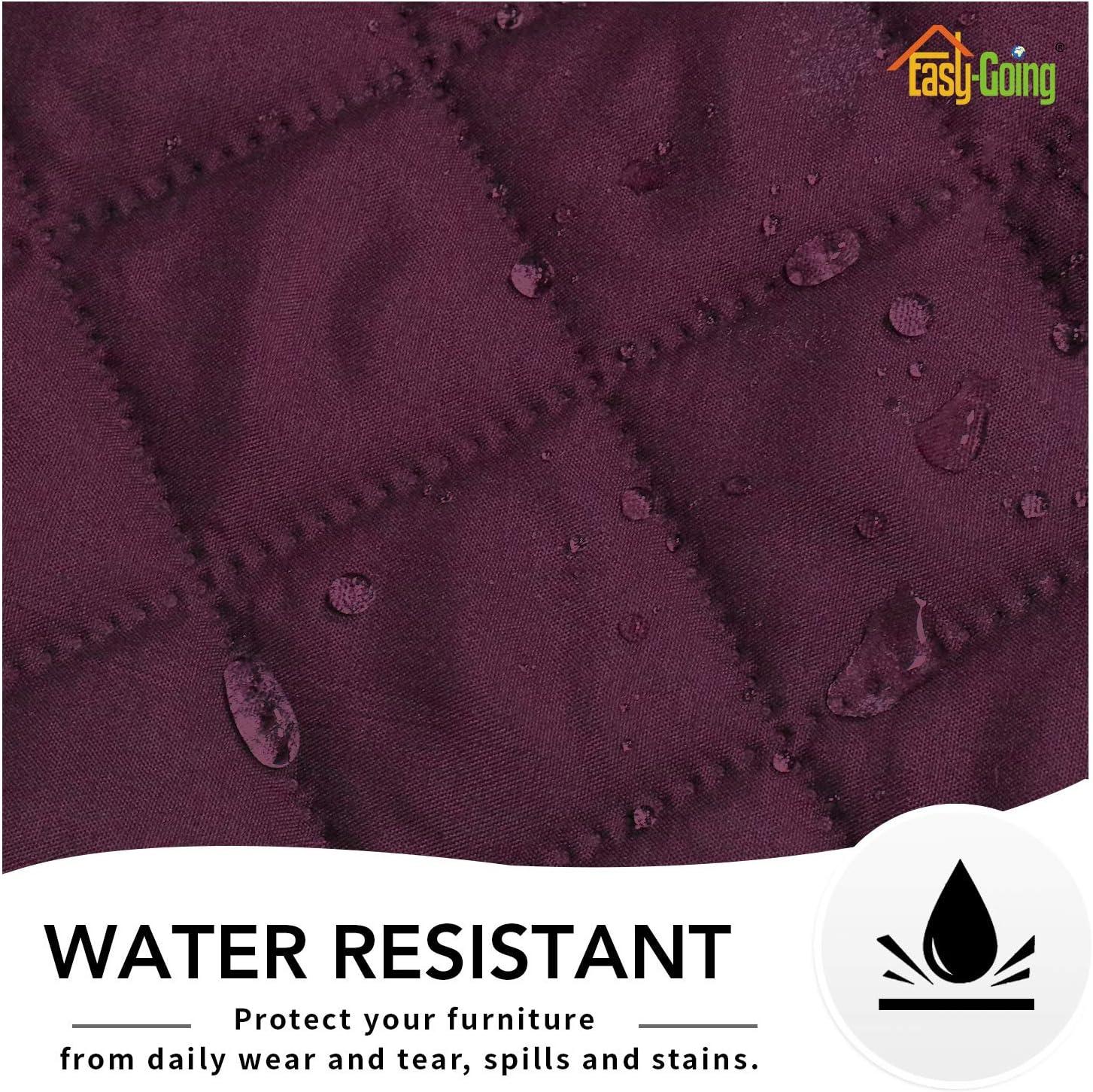 image:imageEasyGoing Reversible Oversized Couch Cover for 3 Cushion Couch Sofa Cover for Dogs Water Resistant Furniture Protector Cover with Foam Sticks for Pet Oversized Sofa GrayLight GrayWineBeige
